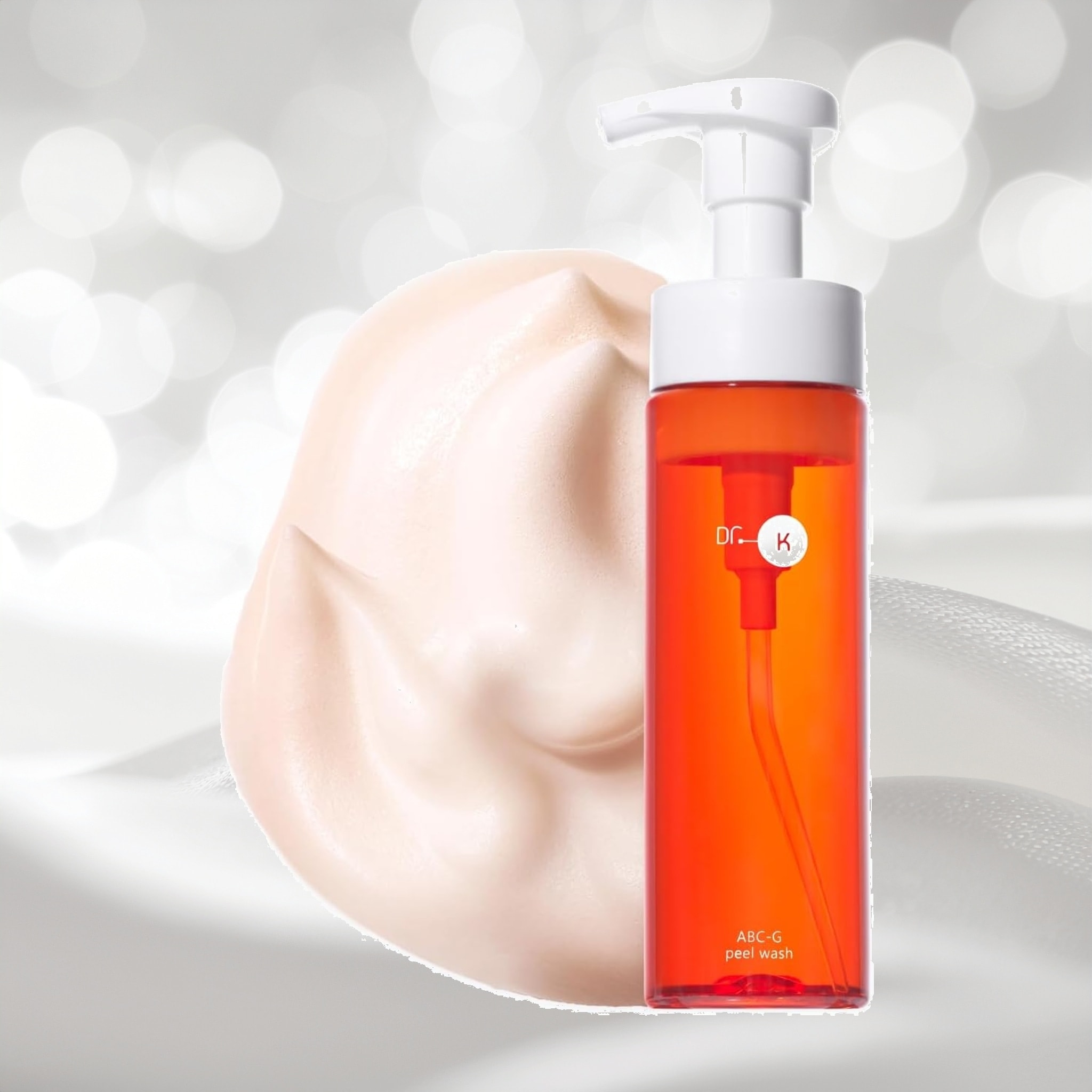 ドクターケイ (Dr.K) ABC-Gピールウォッシュ (200mL 洗顔フォーム泡洗顔) 角栓 角質ケア 毛穴 ピーリング 洗顔料 (レチノールナイアシンアミドビタミンCグルタチオン 配合)