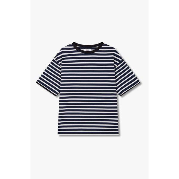 [UNI] マリンストライプ半袖Tシャツ 91U5222196056