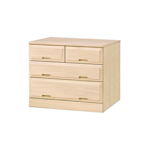 KC-75 桐チェスト 幅75cm奥行44cm高さ61cm 引出3段/4杯