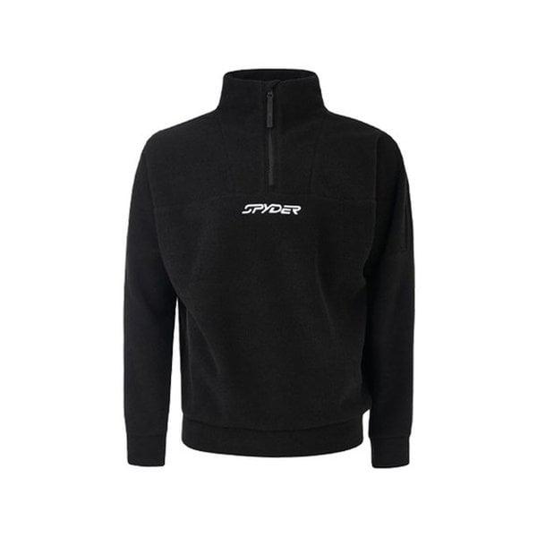 共用タオル起毛ハーフジップ FM1SPIWCNRL304U-BLK