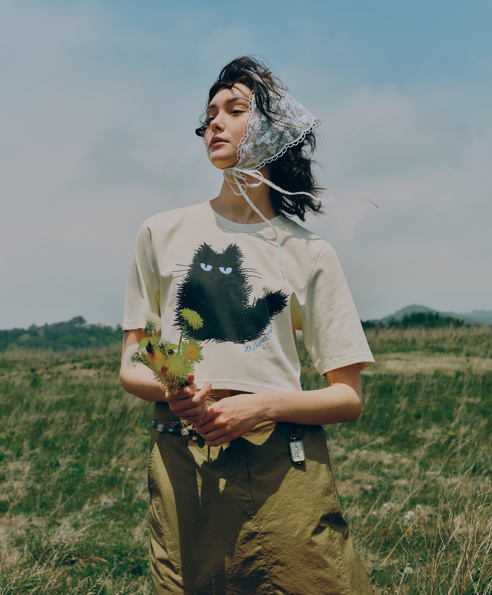 YATTO CROP T-SHIRT_WOMEN [CREAM]