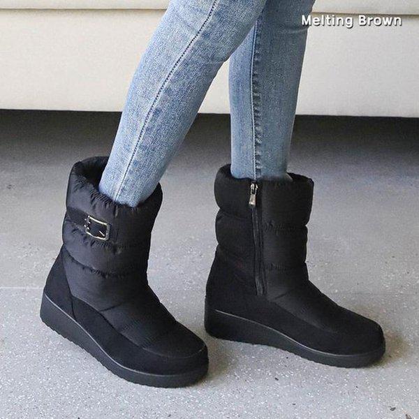 女性防寒ブーツ 冬用 털ブーツ SS75