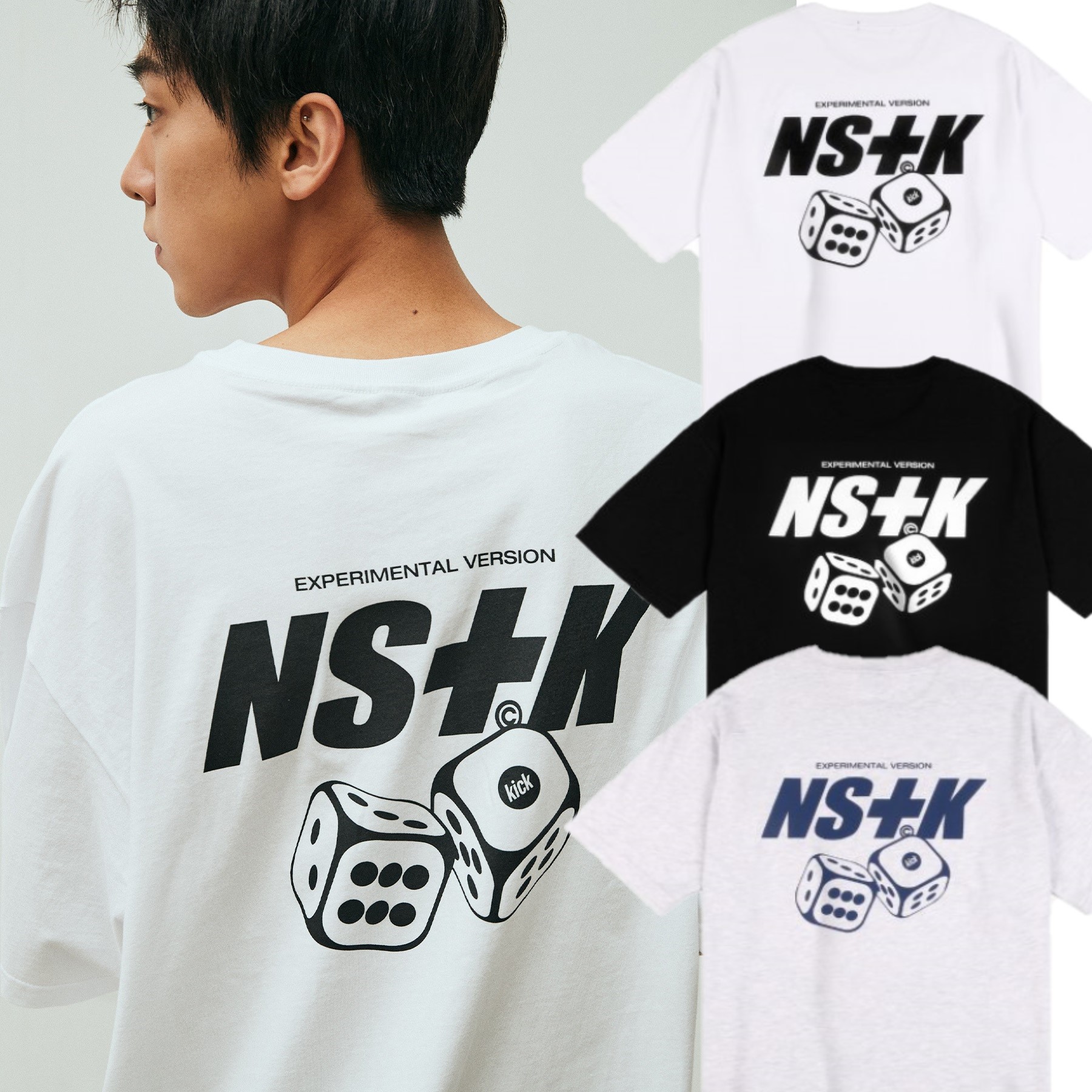 [NSTK] Kick Dice Tee [3色]韓国人気ファッション 5,500円