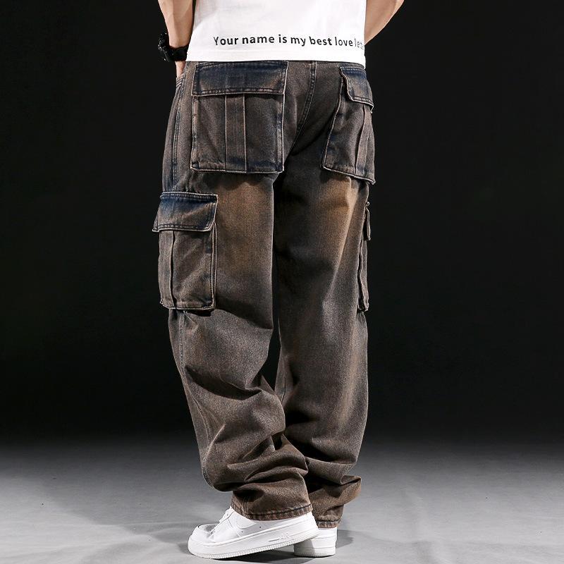 バギーパンツ B系 ビッグシルエット ワイドパンツ メンズ ジーパン ゆったり 大きいサイズ 極太 デニム ヒップホップ ルーズフィット ジーンズ