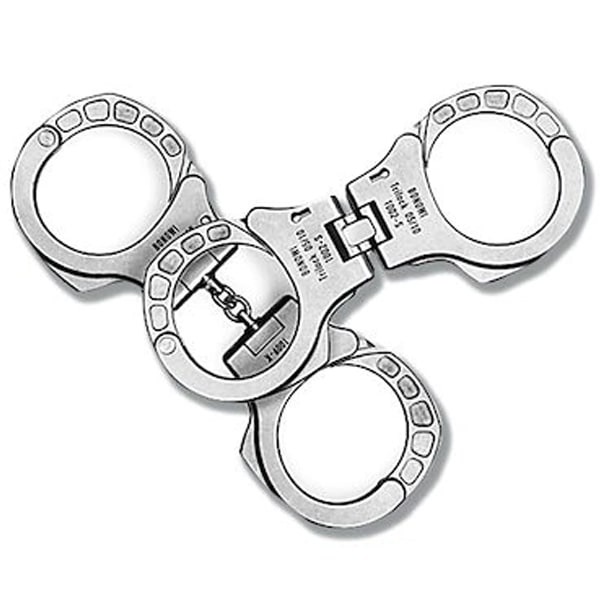 手錠 BONOWI ステンレス チェーン/ヒンジ 本物 鍵 ポリス 警察 護身グッズ コスプレ 拘束 警察グッズ 頑丈 護身