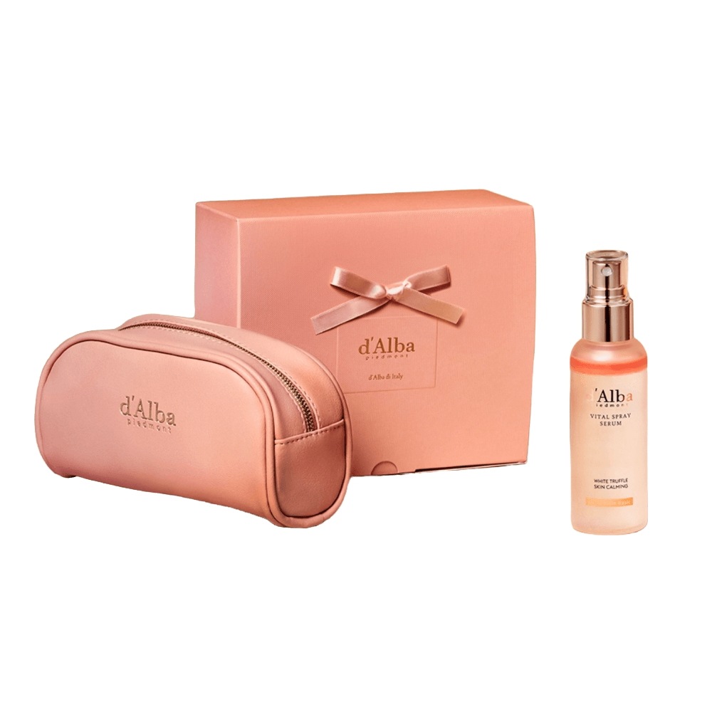 ギフトセット】 ホワイトトリュフバイタルミストセラム 100ml + ロゴ入りピンクポーチ + 専用ギフトBOX入り