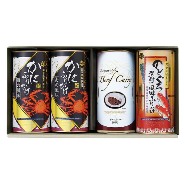 味工房 特選ギフト かにふりかけx2 のどぐろ煮付風味ふりかけ 欧風ビーフカレーx2 SISK