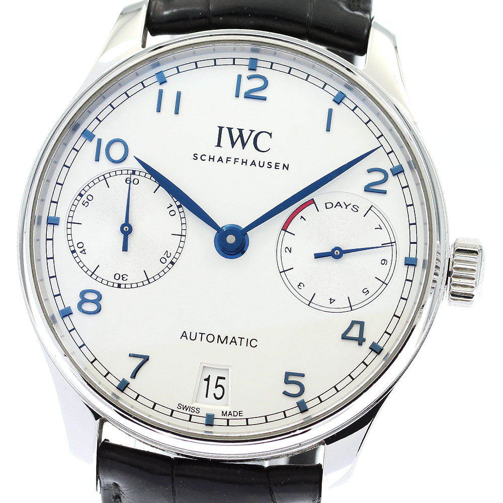 IWC SCHAFFHAUSEN IW500705 ポルトギーゼ 7デイズ 自動巻き メンズ 良品 保証書付き_873281【中古】 430,785円