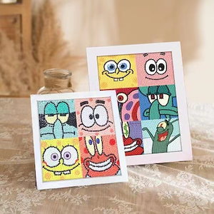 漫画アニメーションダイヤモンド絵画子供のりdiyダイヤモンド絵画ダイヤモンドステッカー寝室リビングフォトフレーム