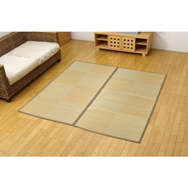 1030390060202 い草花ござカーペット 『DXノア 裏貼CP』 ブラウン 江戸間2畳(約174×174cm) (裏:不織布) メーカー直送