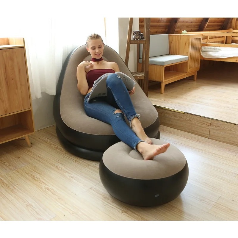 屋外で使用するためのポータブルでリラックスしたインフレータブルと折りたたみ式のソファ