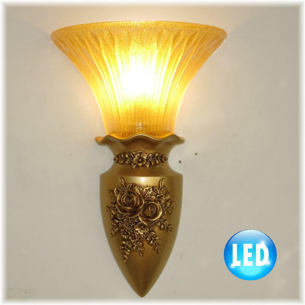 【LED付き！】 新品 可愛い デザインガラス LED ブラケットライト 壁照明 ウォールライト 壁掛け
