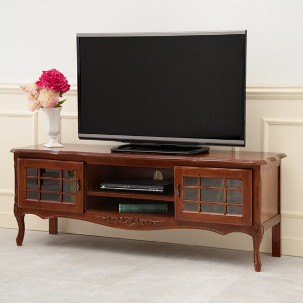 テレビ台 ローボード クラシック調 格子扉 猫脚 幅139cm 40,944円