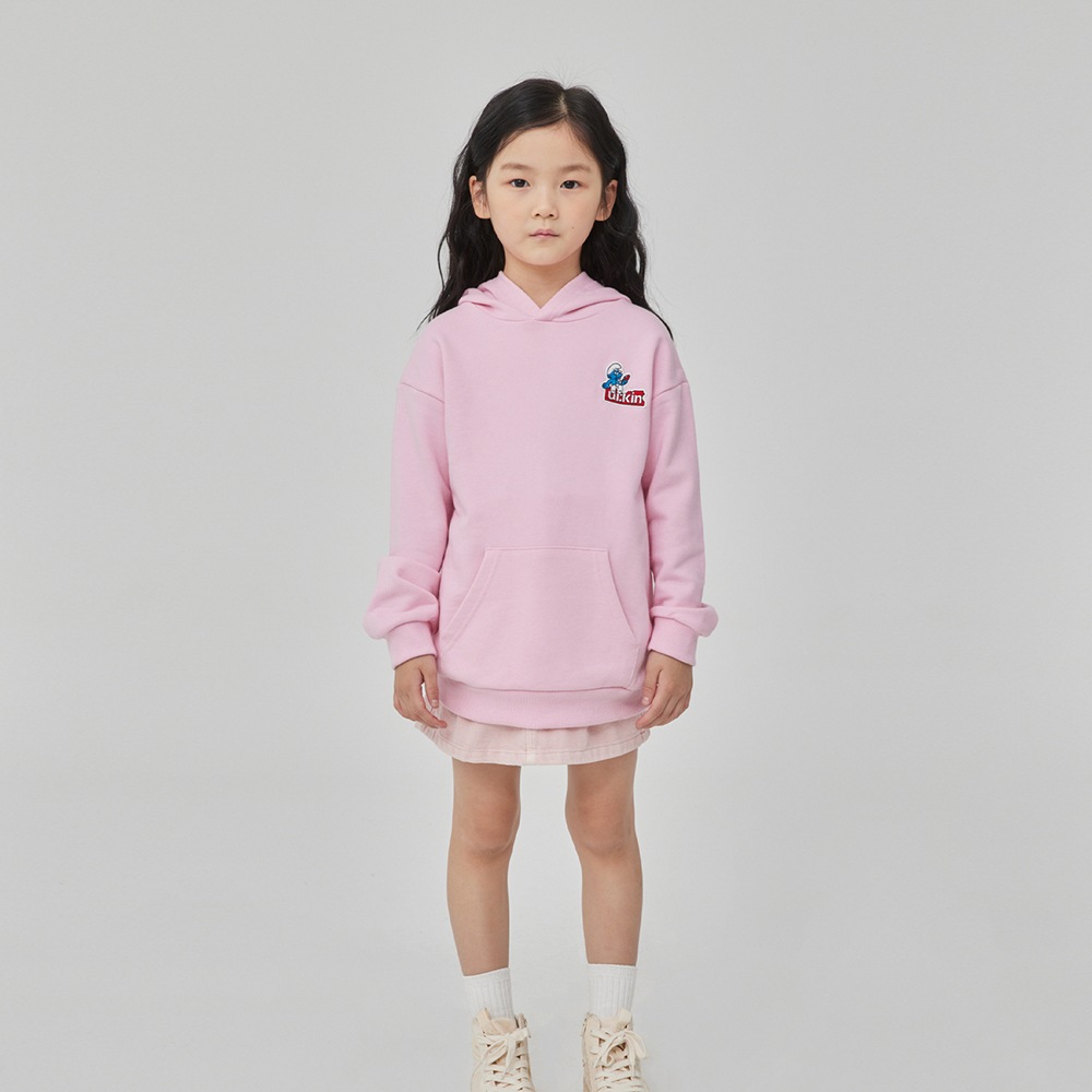 SMURF & UL:KIN Logo Embroidery Kids Hoodie_PK