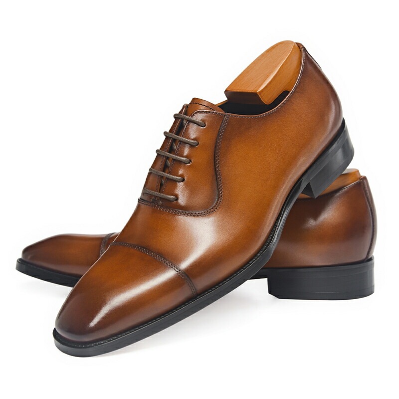 メンズ ビジネスシューズ ストレートチップ カジュアル 天然牛革 男性 23.5cm29cm