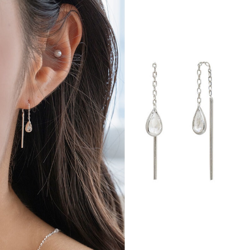 [SILVER925][韓国ファッションジュエリー] SILVER FAIR DROP EARRING ピアス イヤリング 韓国ファッション ピアス 人気ジュエリー