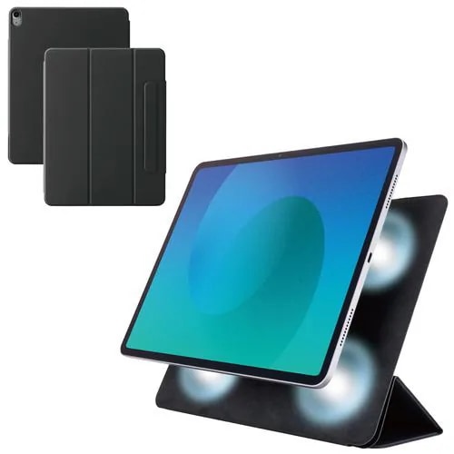 エレコム TB-A25XWVPF2BK iPad Air ケース 13インチ ( M3／M2 ) マグネット着脱フラップ カバー ブラック