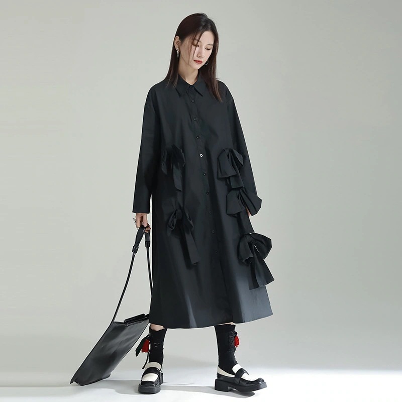 NEW登場2025 春夏 ニュースタイル 蝶結び おしゃれ ワンピース ゆったり 着痩せ 気質 高級感 シャツワンピースチュニック 韓国ファッション ノースリーブワンピースリネンワンピース