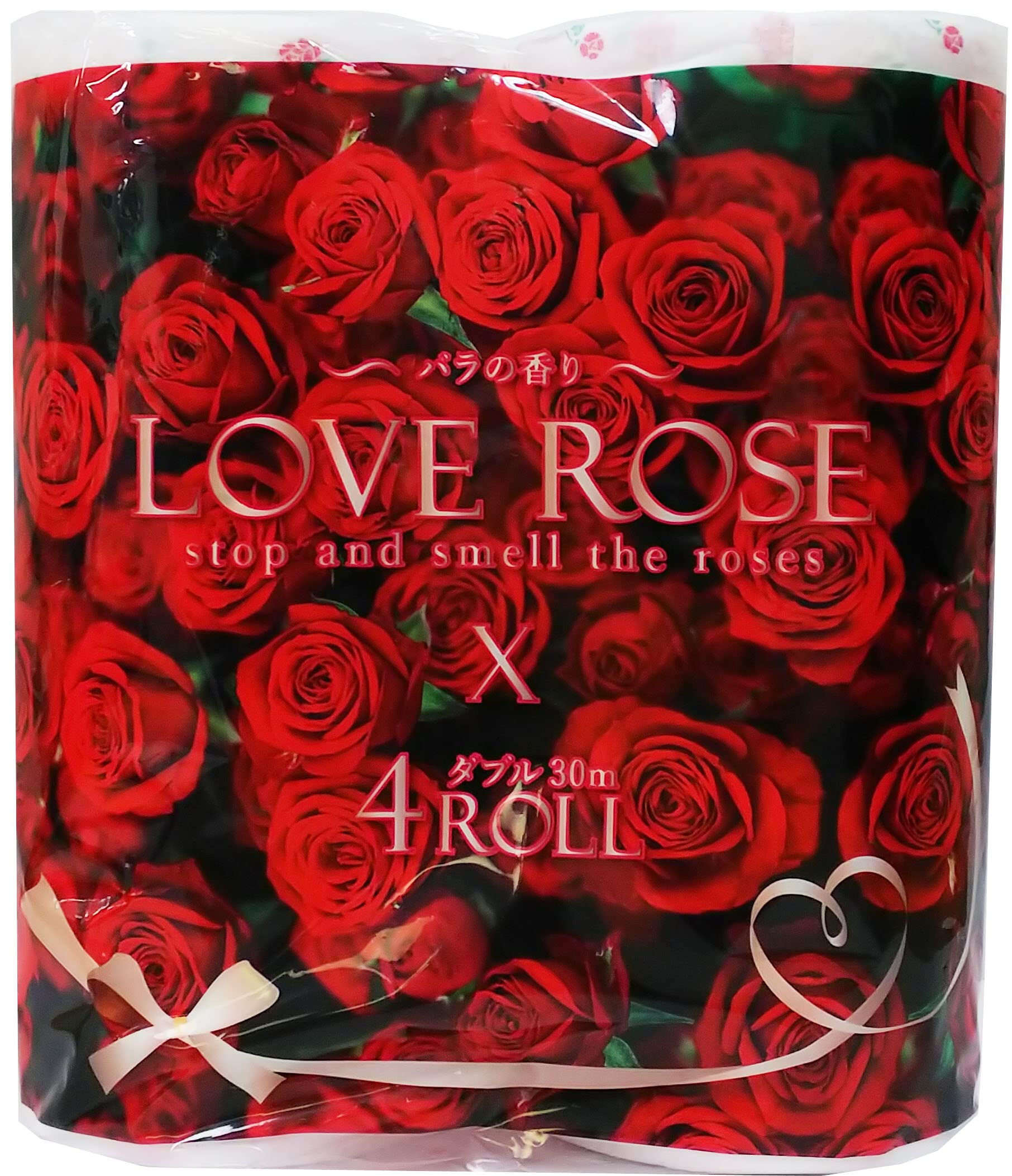 【ケース品】ハヤシ商事 トイレットロール 910170 プリント入り・香り付き LOVEROSE4RWプリント 20個セット