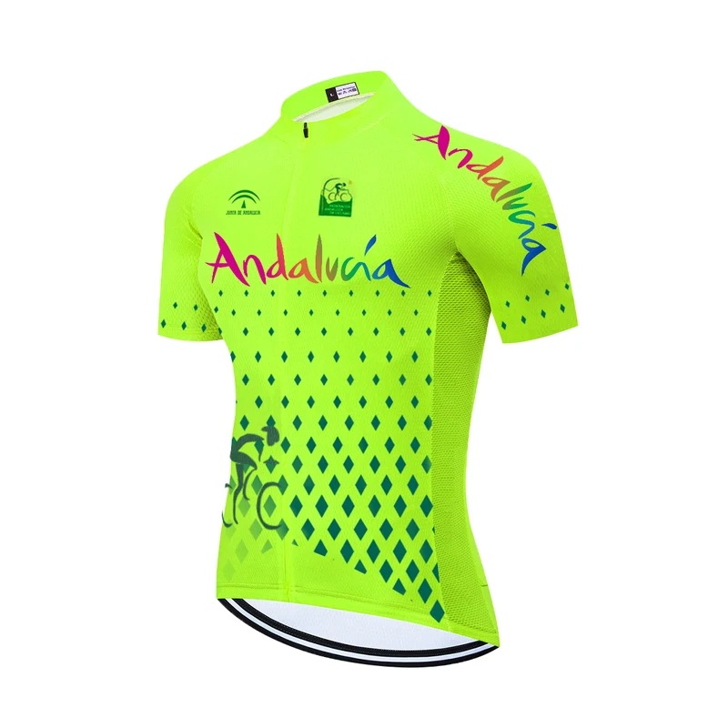 Flo andalucia-メンズサイクリングチームジャージ,サイクリングウェア,半袖,速乾性,2022