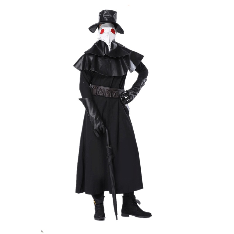 ハロウィン コスチューム 大人 男性 ペストドクター コス スーツ カラス 長いくちばし 衣装 中世 スチームパンク風 コスチューム