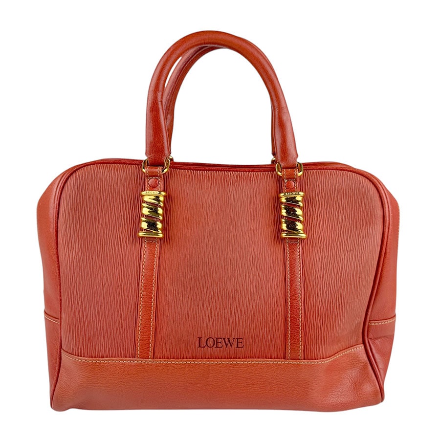 ロエベ LOEWE ハンドバッグ レザー オレンジブラウン レディース z4365