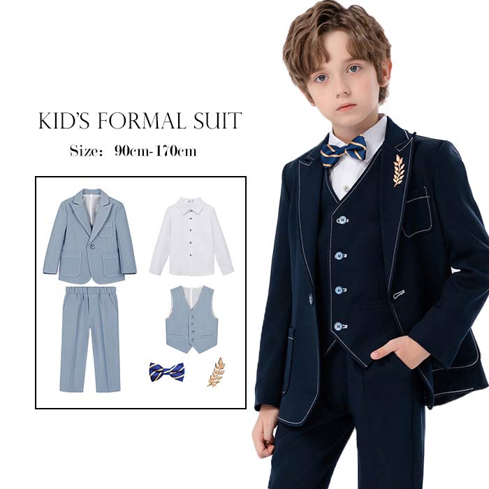 【2025限定SALE】男の子 スーツ 入学式 スーツ 男の子 卒業式 スーツ 男の子 フォーマル 子供 スーツ ネクタイ付 スーツ一式 6点セット ピアノ 発表会 結婚式 キッズスーツ フォーマル 4,992円