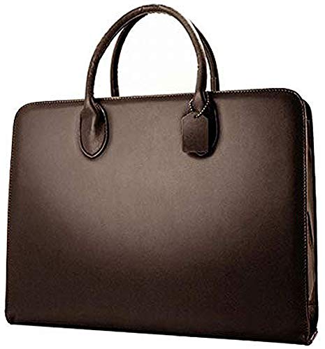 【新規OPEN】【期間限定セール】【激安】【新品未使用】牛革スムース　スタイリッシュ＆実用性を重視　大容量　ビジネストートバッグ　UHP-2229　チョコ