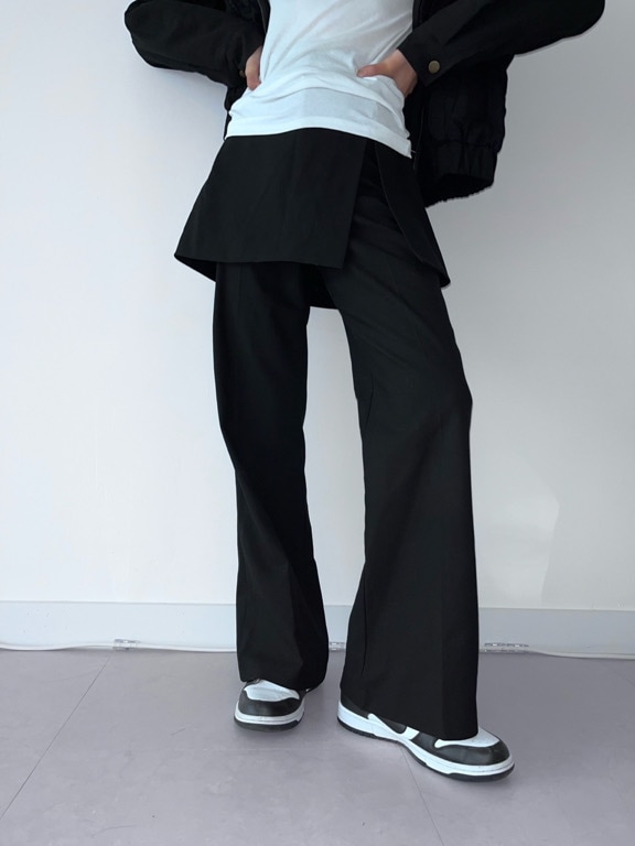 スカート レイヤード スラックス