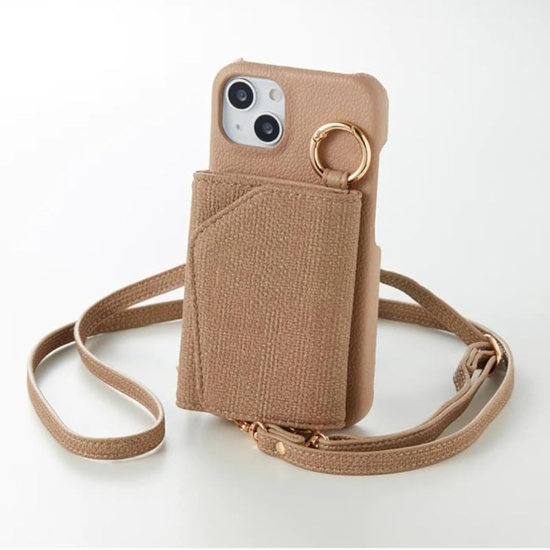 enHANCE スマホケース ショルダーストラップ付 iphone 15 ケース