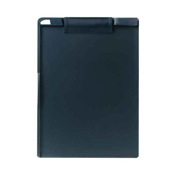 (まとめ）TANOSEE クリップボード A4タテ ネイビー 1枚(×30セット)