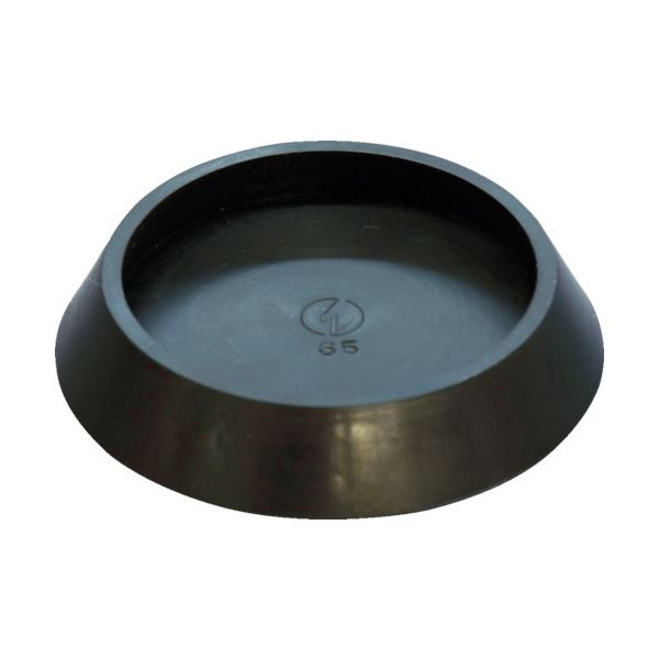 (まとめ) 光 平置きゴム 黒 丸 内径65mm BE-0-652 1個 (×20セット)