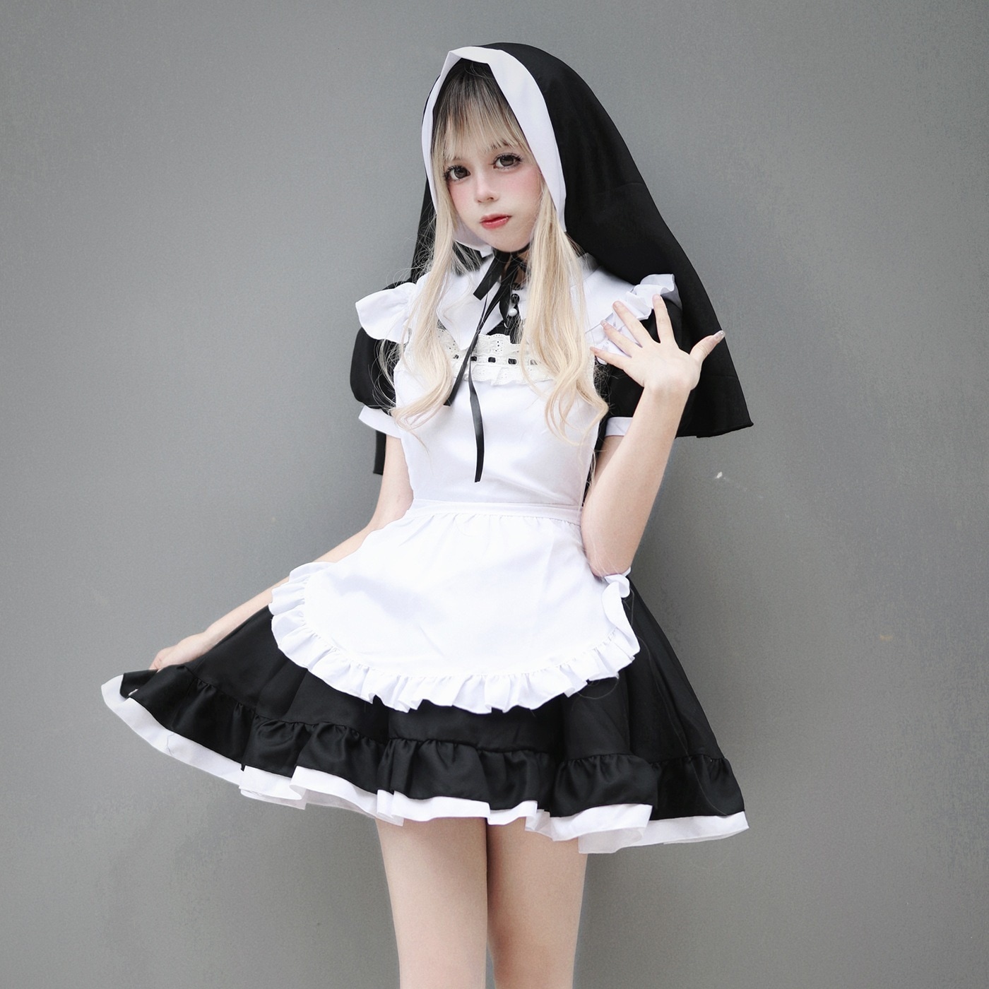 【人気爆売れ】正規品新作コスプレハロウィーン修道女服ロリータにじげんメイド服メイド せいふくソフト妹