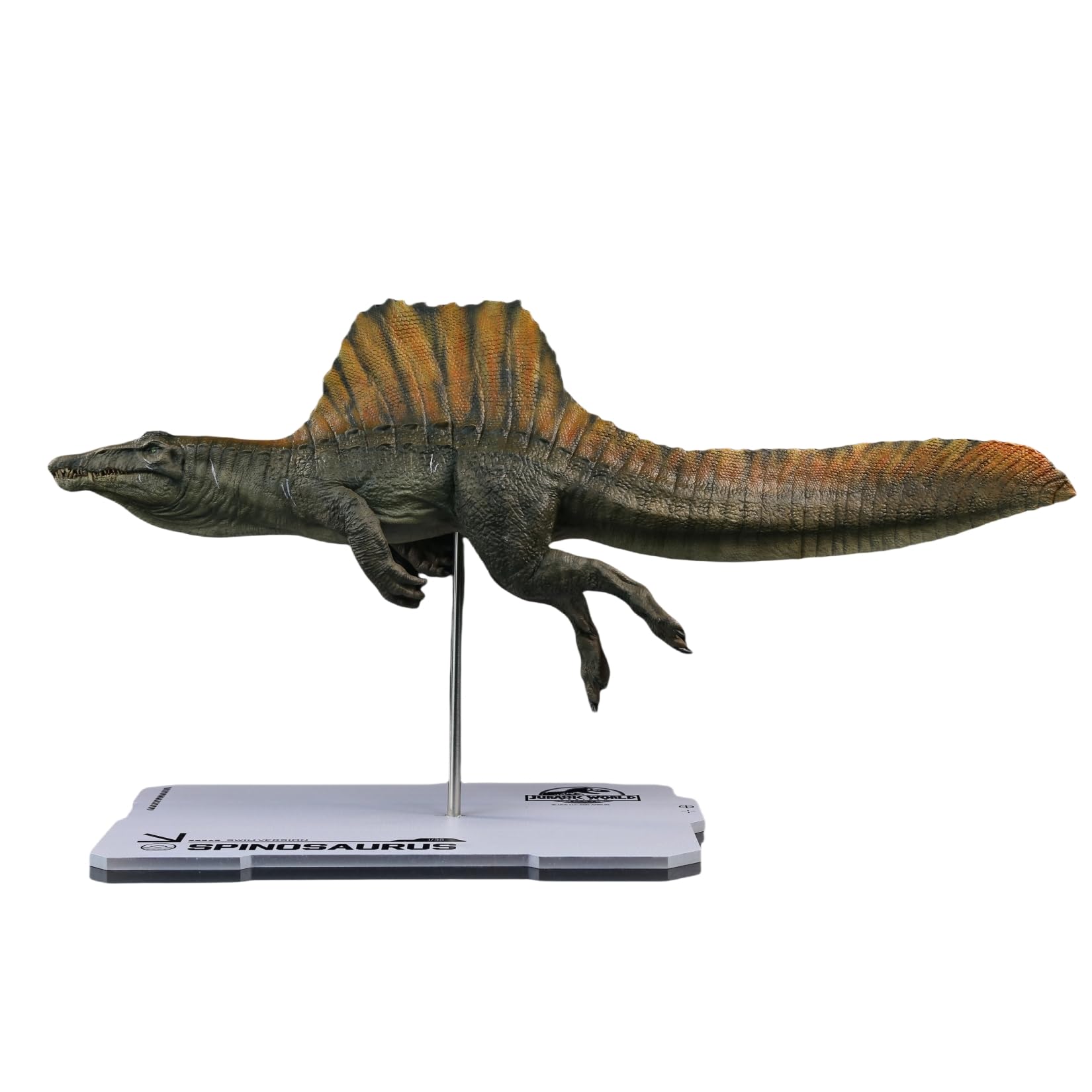 DINO DREAM 1/30スケール スピノサウルス フィギュア スイミング姿 40cm リアル 樹脂 恐竜 模型 動物おもちゃ シーン プラモデル 完成品 コレクション プレゼントインテリア 置物