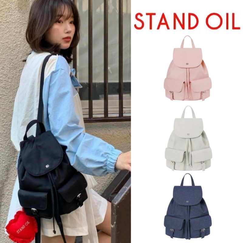 24SS 新商品 [人気ユーチューバー着用] STAND OIL Hug Backpack 4color リュック 韓国 学生バッグカバン