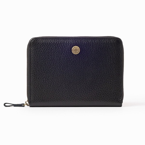 小田清 豊岡工房 牛革コインパクトお薬手帳ケース ブラック 439001