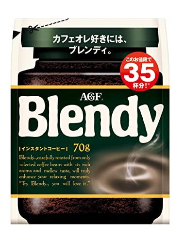 他サイト： AGF ブレンディ 袋 【 インスタントコーヒー 】【 水に溶けるコーヒー 】【 カフェオレ 好きに 】【 詰め替え 】 70グラム (x 1)の商品画像