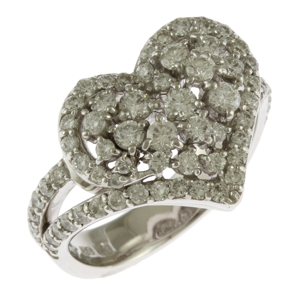 ポンテヴェキオ リング 指輪 10号 18金 K18ホワイトゴールド ダイヤモンド Ponte Vecchio 中古 美品