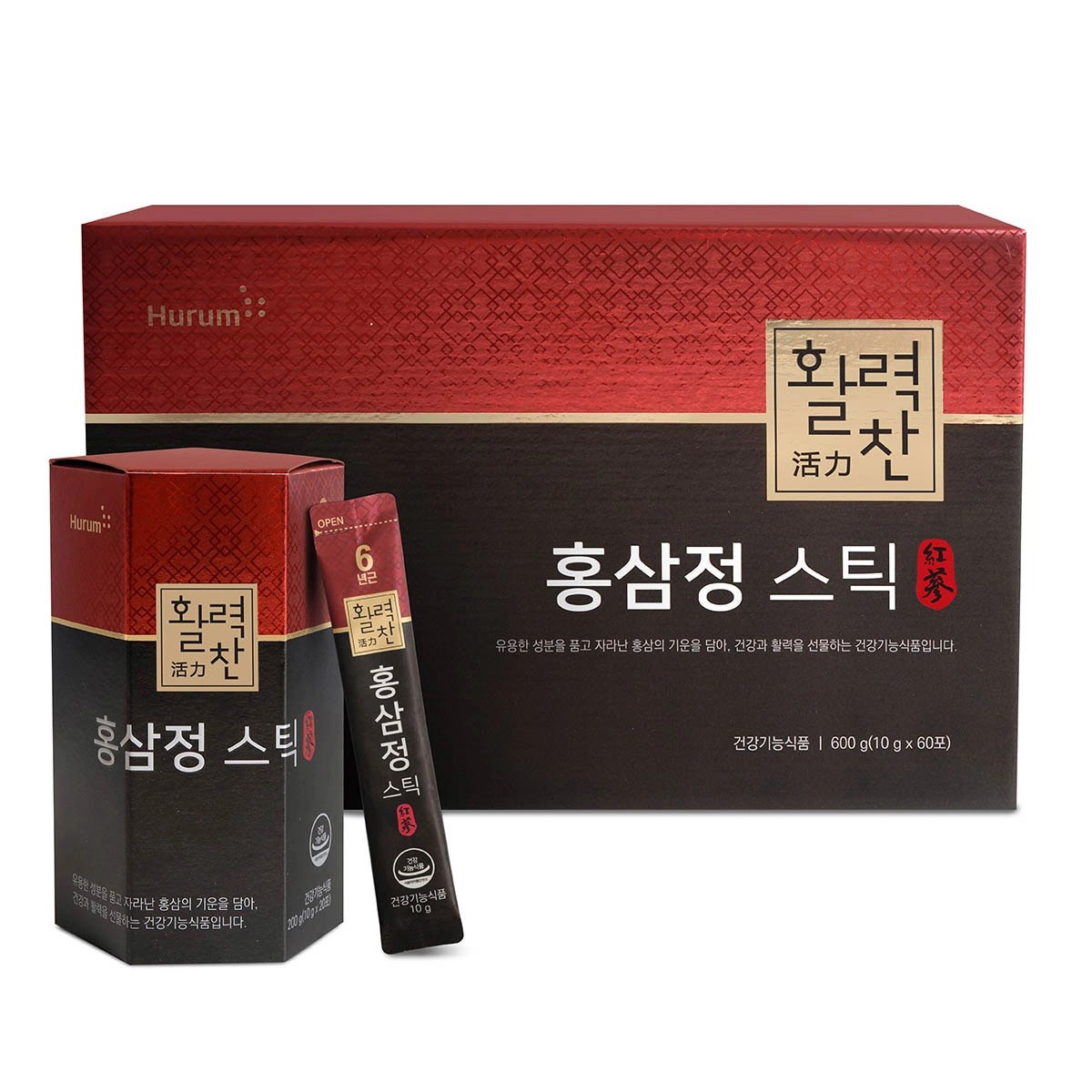 ヒュラム 活力に満ちた 紅参精 スティック 10g x 60包 10,366円