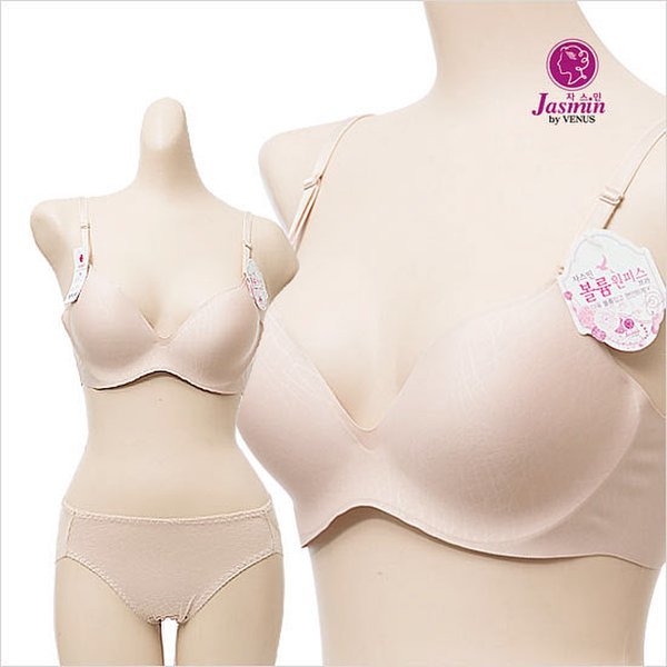 [ヴィーナス ジャスミン]ボリューム ワンピース ノーワイヤー ブラパンティーセット jbp1097