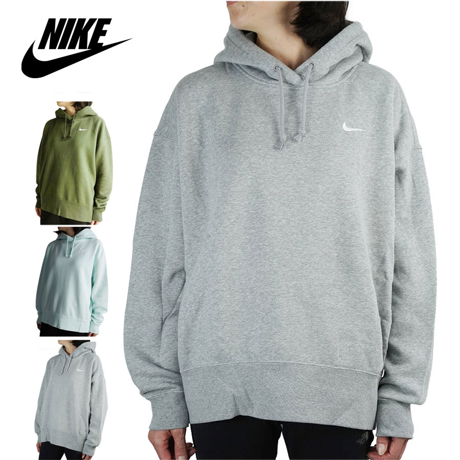 NIKE ナイキレディース パーカーWOMENS FLEECE HOODIEウィメンズ フリースフーディーGREY（グレー） KHAKI(カーキ) ICE BL