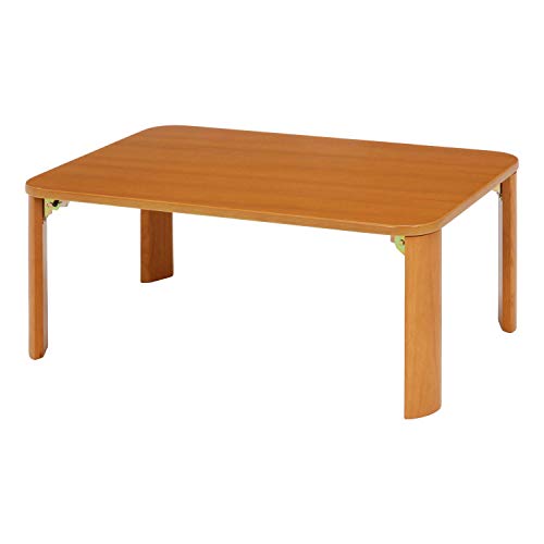 (税込) 不二貿易 12840 ナチュラル 幅75cm 折脚ローテーブル テーブル