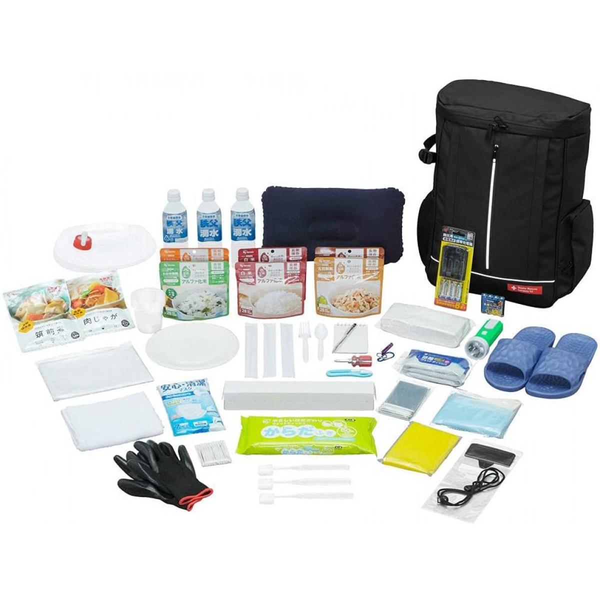 【在庫有・即納】【送料込】 防災セット 食品付き 1人用 40点 NBS1-40 防災士監修 簡易トイレ ウォータータンク 避難リュック 防災 非常用持ち出し袋 8,757円