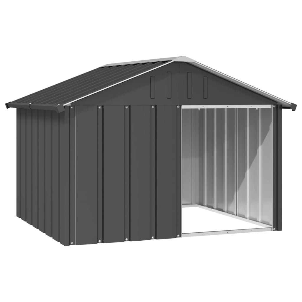 犬小屋 アントラシート 116.5x103x81.5 cm 亜鉛メッキ鋼