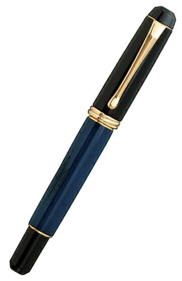 呉竹クレタケ くれ竹 万年筆 夢銀河 鹿角 古代藍染め M(中字) DBA140-4 ボック社製14K 金ペン先使用