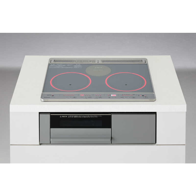 パナソニック　Panasonic　ビルトインIHクッキングヒーター Jシリーズ [60cm幅 2口IHラジエント] シルバー/グレー(宅配商品)　KZ-J1H6AST