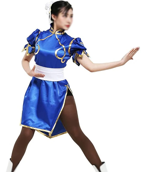 ストリートファイターV 春麗 コスプレ衣装 格闘家 コスチューム仮装 大人用