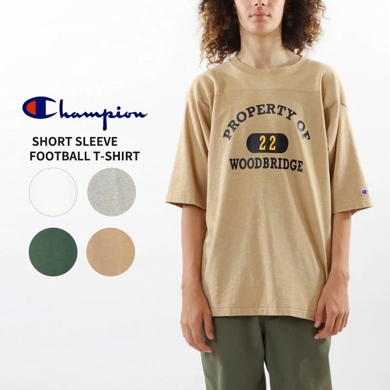 チャンピオン Champion ショートスリーブフットボールTシャツ 24SS カジュアル チャンピオン C3-Z340 半袖Tシャツ トップス