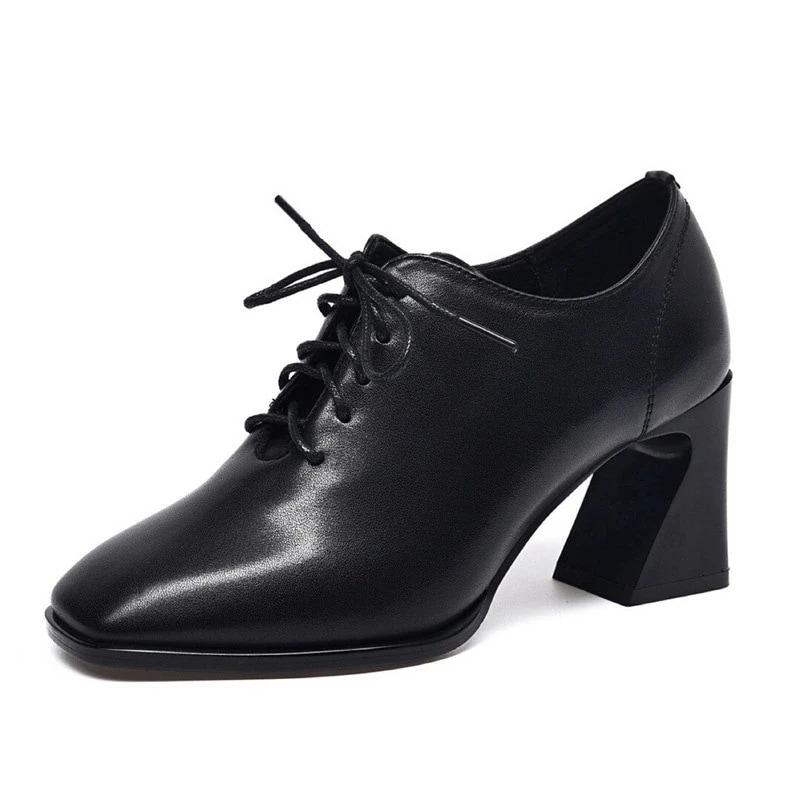ストーム ブーツ オックスフォードシューズ レディース レースアップ エナメル チャンキーヒール 秋ブーティ 春 パンプス 大人 革靴 ブーツ 可愛い ブルー ポインテッドトゥ ブラック おじ靴