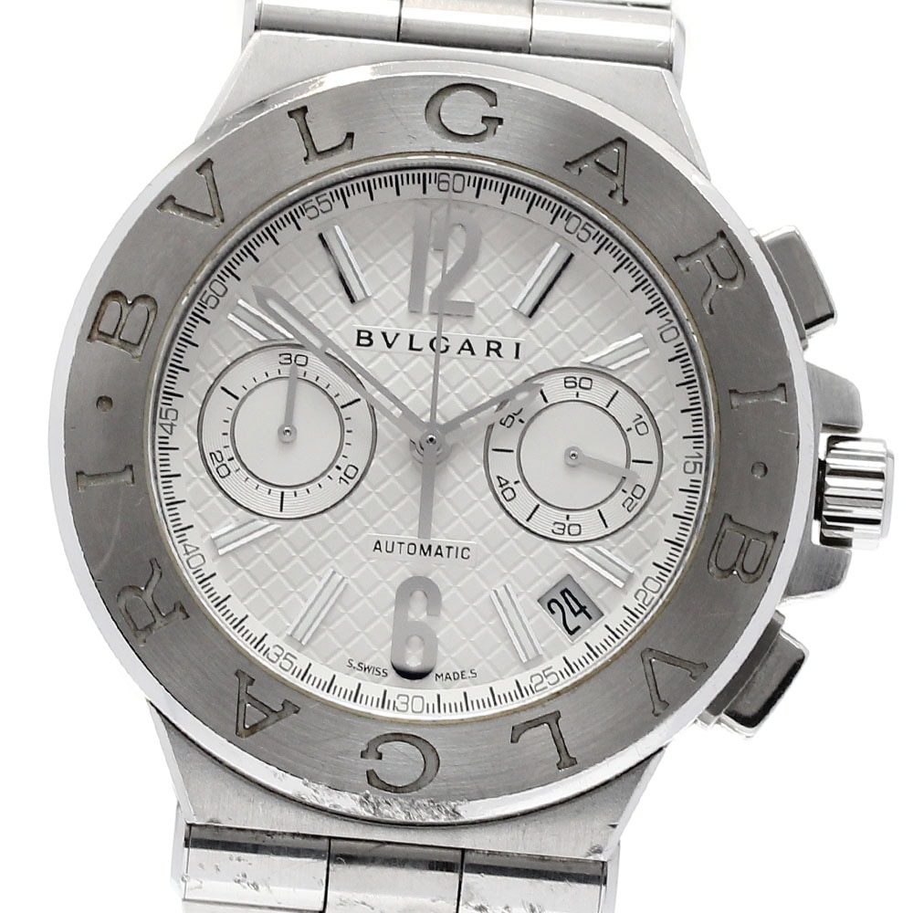 ブルガリ BVLGARI DG40SCH ディアゴノ クロノグラフ 自動巻き メンズ _824018【中古】
